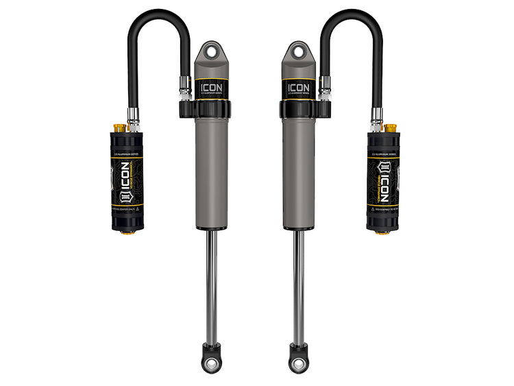 ICON 2020-2023 Jeep Gladiator/2018-2023 Jeep Wrangler JL, 2.5" Lift, Front, V.S. 2.5 Aluminum Series Shock Absorbers, Remote Reservoir w/ CDCV, Pair