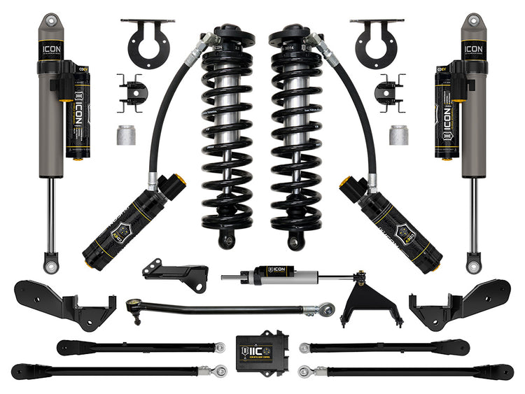 ICON 2023-2025 Ford F-250/F-350 Super Duty 4WD, 2.5-3" Lift, Stage 6 Coilover Conversion System with 4-Link