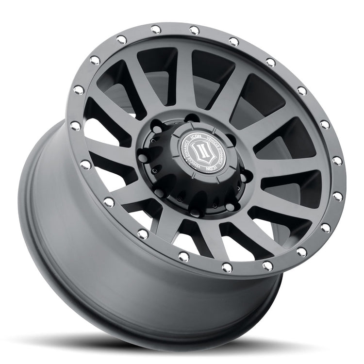 ICON Alloys Compression HD, Satin Black, 18 x 9 / 8 x 180, 12mm Offset, 5.5" Backspace