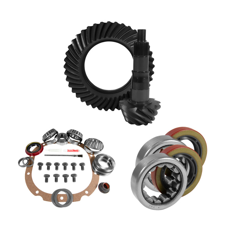 8.8" Ford 3.55 Rear Ring & Pinion, Install Kit, 2.25" OD Axle Bearings & Seals