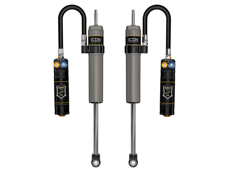 ICON 2024 Toyota Tacoma, 0-1” Lift, Rear, V.S. 2.5 Aluminum Series, Remote Reservoir Shocks w/ CDXS, Pair
