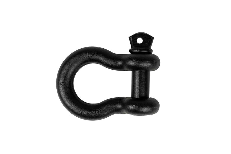 Bulletproof 1-1/4" D-Ring Shackle 18 Ton Working Load Limit - Heavy Duty Recovery Shackle with 1-3/8" Threaded Pin - Forged Steel - Black Powder Coat Finish