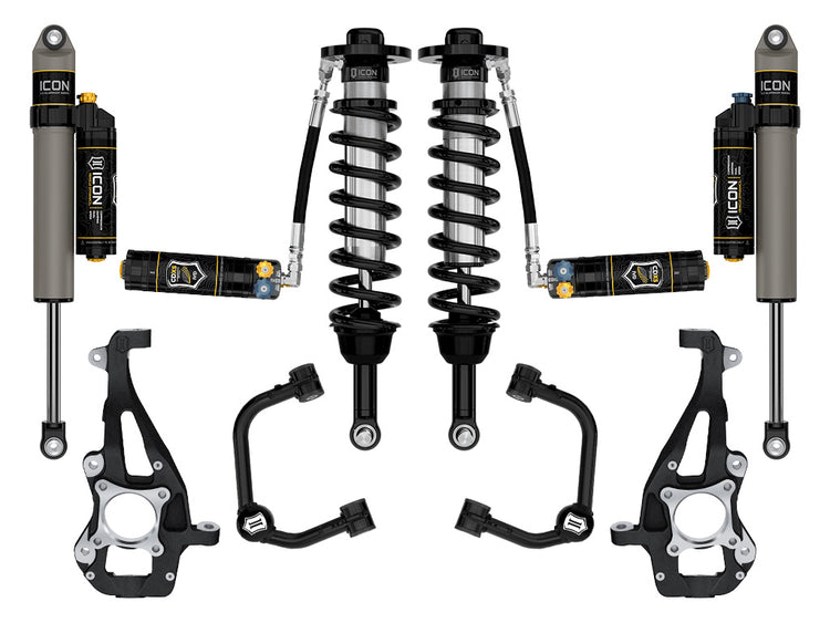 ICON 2021-2025 Ford F-150 4WD, 3.5-4.5" Lift, Stage 4 Suspension System, Tubular, CDXS