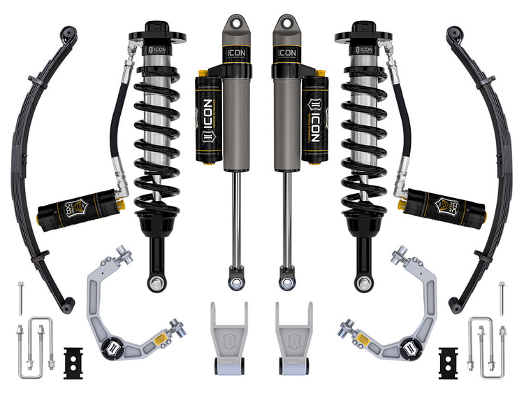 ICON 2021-2025 Ford F-150 Tremor, 2.5-3" Lift, Stage 4 Suspension System, Billet, CDCV, w/ Leaf Packs