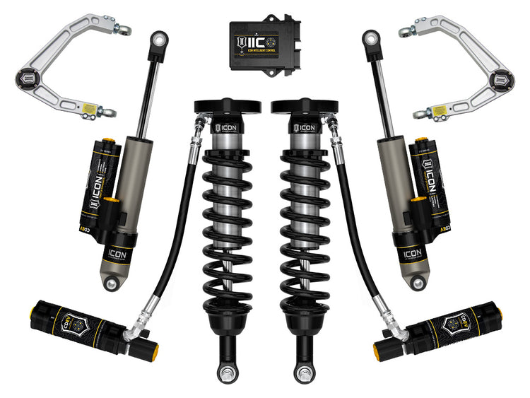 ICON 2019-2026 Chevrolet Silverado 1500/GMC Sierra 1500, 1.5-3.5" Lift, Stage 6 Suspension System, Billet