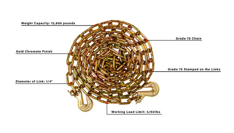 BulletProof Light Duty 1/4" x 12' Transport Chain