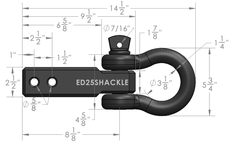 BulletProof 2.5" Extreme Duty Receiver Shackle