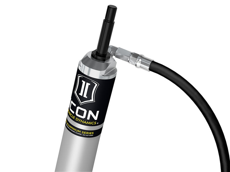 ICON 2014-2026 Ram 2500/2013-2026 Ram 3500, 2.5” Lift, Passenger Front, V.S. 2.0 Aluminum Series Shock Absorber, Remote Reservoir