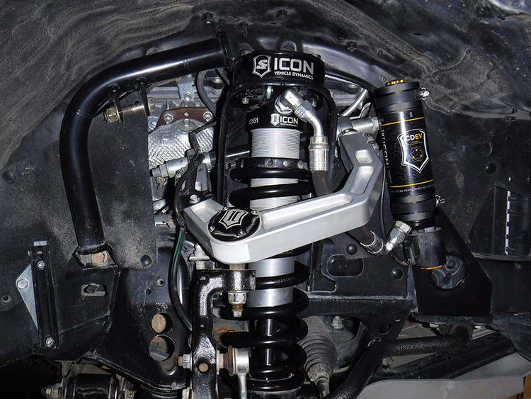 ICON 2005-2023 Toyota Tacoma, 0-3.5"/0-2.75" Lift, Front, V.S. 2.5 Series Coilover Kit, Extended Travel, Remote Reservoir w/ CDEV, Pair