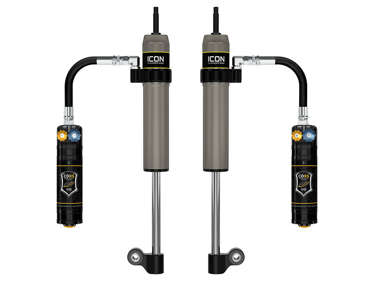 ICON 2005-2023 Toyota Tacoma, Rear, V.S. 2.5 Aluminum Series RXT Shock Absorbers, Remote Reservoir w/ CDXS, Pair
