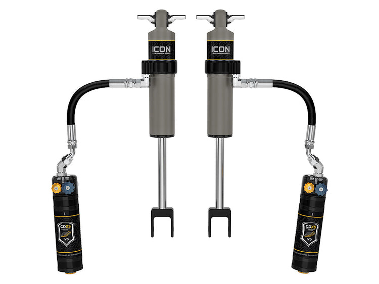 ICON 2011-2026 Chevrolet Silverado/GMC Sierra 2500/3500 HD, 0-3.5” Lift, Front, V.S. 2.5 Aluminum Series Shock Absorbers, Remote Reservoir w/ CDXS, Pair