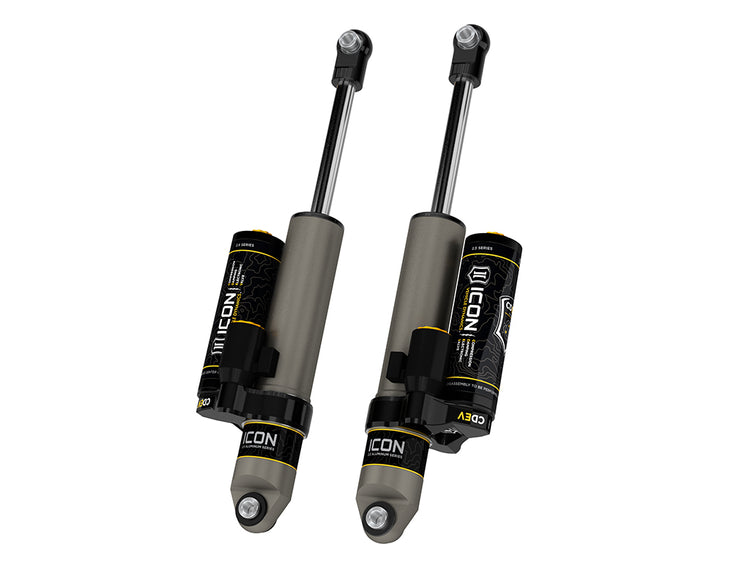 ICON 2019-2026 Chevrolet Silverado 1500/GMC Sierra 1500, 0-2" Lift, Rear, V.S. 2.5 Aluminum Series Shock Absorbers, Piggyback Reservoir w/ CDEV, Pair