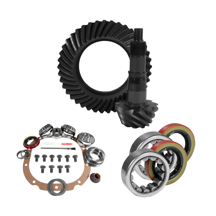 8.8" Ford 3.55 Rear Ring & Pinion, Install Kit, 2.53" OD Axle Bearings & Seals