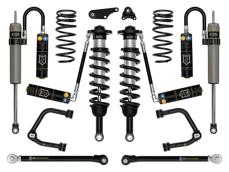 ICON 2024-2026 Toyota Tacoma 1.25-3" Lift, Stage 9 Suspension System, Tubular, Triple Rate Rear Springs