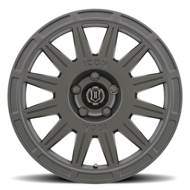 ICON Alloys Ricochet, Satin Black, 17 x 8 / 5 x 108, 38mm Offset, 6" BS