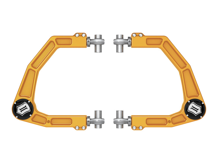 ICON 2024-2026 Toyota Tacoma/2024-2026 Toyota Land Cruiser 250 Series/2024-2026 Lexus GX550/2025-2026 Toyota 4Runner, Front, Billet Upper Control Arms w/ Delta Joint Pro, Gold Anodizing