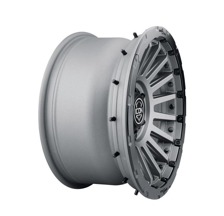 ICON Alloys Recon Pro, Charcoal, 17 x 8.5 / 6 x 5.5, 0mm Offset, 4.75" BS