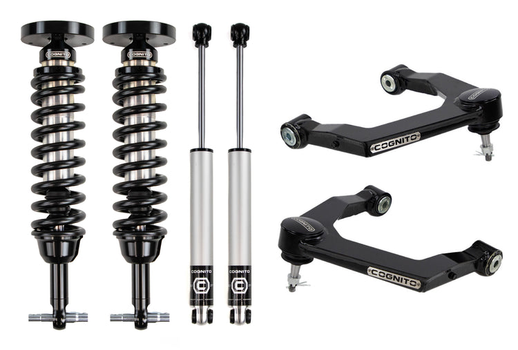 Cognito 1.5-3.5 Inch Lift Performance Leveling Kit w/ Cognito 2.5 IFP Coilovers, 2.0 IFP Shocks, and SM Series UCAs for 19-26 Silverado/Sierra 1500 2WD/4WD