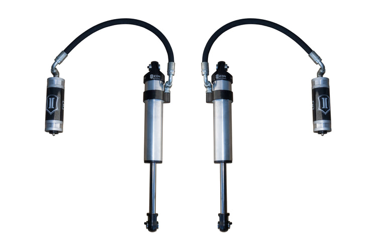 ICON 2003-2024 Toyota 4Runner/2005-2023 Toyota Tacoma/2007-2014 Toyota FJ Cruiser, Front, V.S. 2.5 Aluminum Series Shock Absorbers, Stock Width Secondary Shocks, Remote Reservoir, Pair