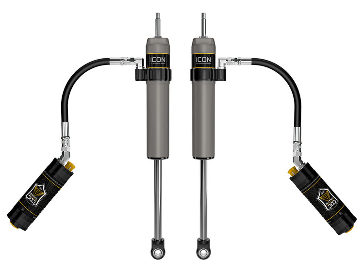 ICON 2023-2026 Ford F-250/F-350 Super Duty 4WD, 4.5” Lift, Front, V.S. 2.5 Aluminum Series Shocks, Remote Reservoir w/ CDCV, Pair