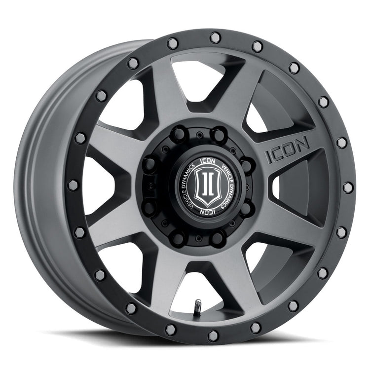 ICON Alloys Rebound HD, Titanium, 18 x 9 / 8 x 170, 6mm Offset, 5.25" Backspace