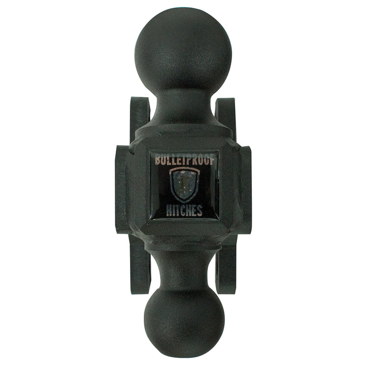 BulletProof Hitches Trailer Hitch 1-7/8" + 2-5/16" Adjustable Dual Ball (Solid Steel, Black Textured Powder Coat)