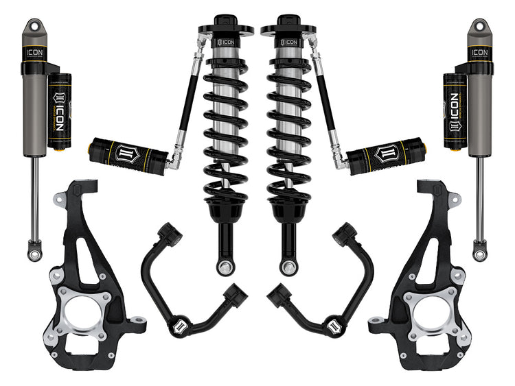 ICON 2021-2025 Ford F-150 4WD, 3.5-4.5" Lift, Stage 3 Suspension System, Tubular
