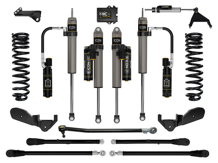 ICON 2023-2026 Ford F-250/F-350 Super Duty 4WD, Gas, 2.5" Lift, Stage 6 Suspension System w/ 4-Link