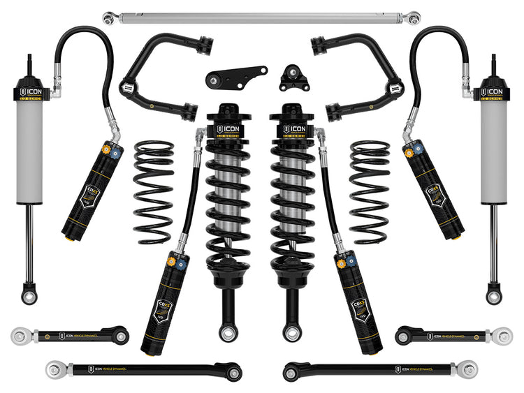 ICON 2025-2026 Toyota 4Runner 4WD, Hybrid, 2.25-3" Lift, Stage 2 3.0 Suspension System w/ CDXS, Tubular