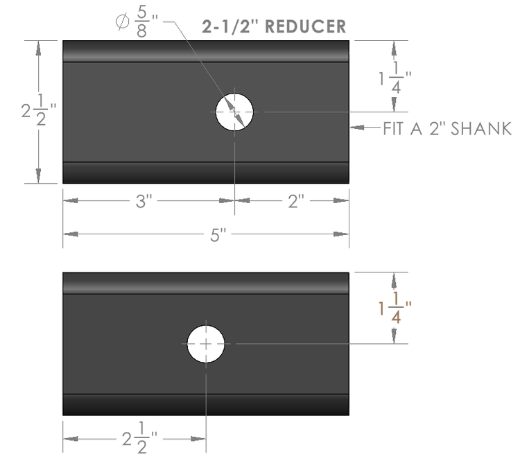 BulletProof Hitches 2.5" to 2" Reducer Sleeve