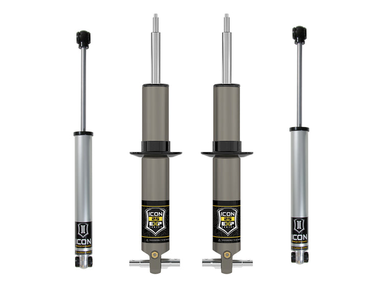 ICON 2019-2026 Chevrolet Silverado 1500/GMC Sierra 1500, 2.375-3.75" Lift, Stage 1 EXP Suspension System