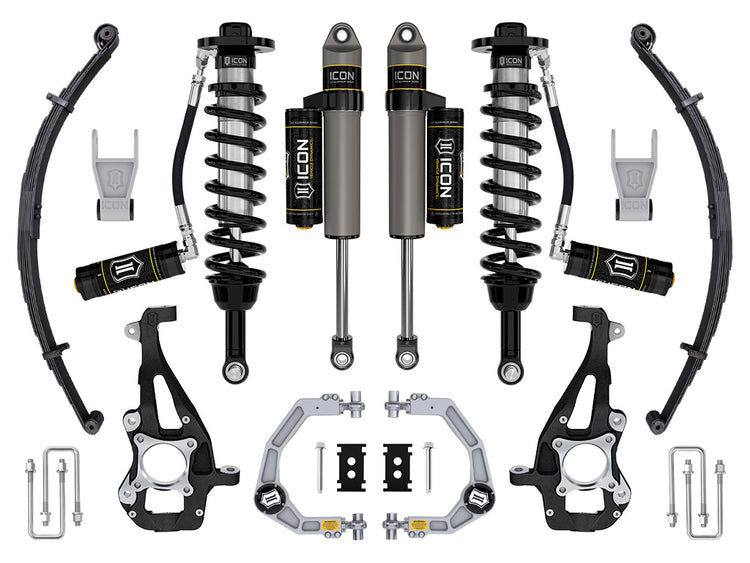 ICON 2021-2025 Ford F-150 4WD, 3.5-4.5" Lift, Stage 3 Suspension System, Billet, w/ Leaf Packs