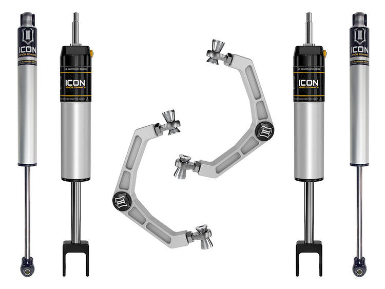 ICON 2020-2026 GM 2500/3500 HD, 0-2" Lift, Stage 1 Suspension System, Billet