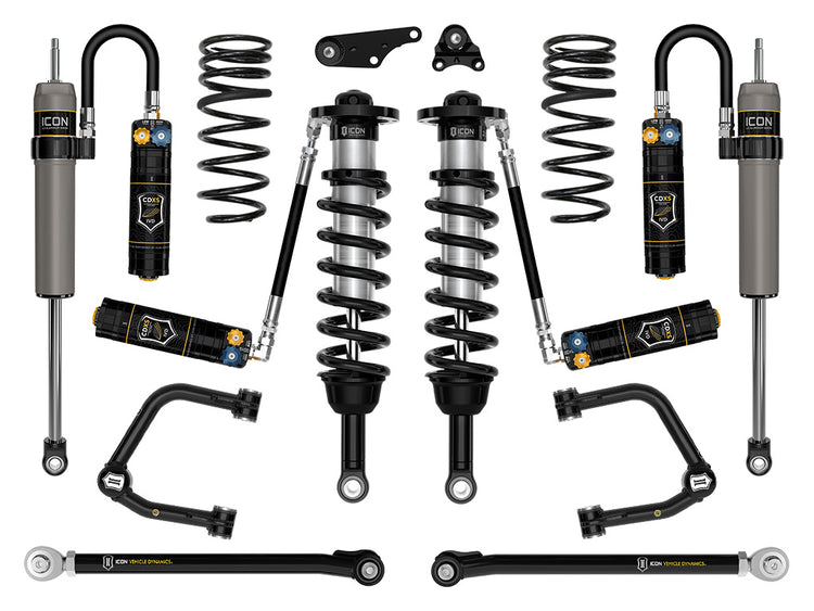 ICON 2024-2026 Toyota Tacoma 1.25-3" Lift, Stage 9 Suspension System, Tubular, Overland Rear Springs