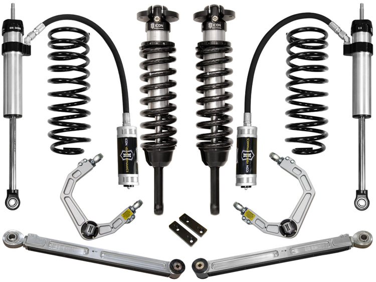 ICON 2010-2024 Toyota 4Runner/2010-2014 Toyota FJ Cruiser, 0-3.5" Lift Stage 4 Suspension System, Billet UCA