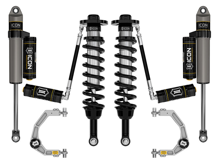 ICON 2021-2025 Ford F-150 4WD, 2.75-3.5" Lift, Stage 3 Suspension System, Billet