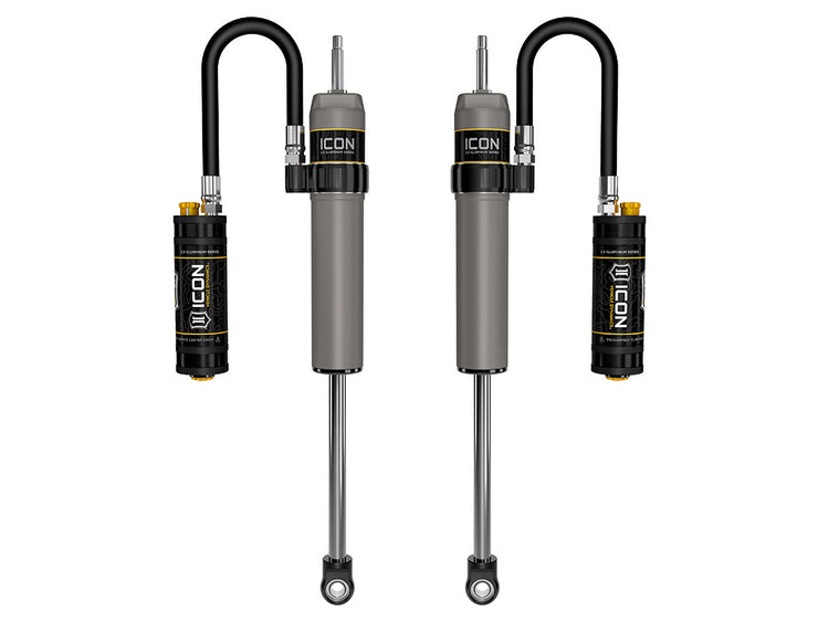 ICON 2005-2026 Ford Super Duty 4WD, 0-2.5” Lift, Front, V.S. 2.5 Aluminum Series Shock Absorbers, Remote Reservoir w/ CDCV, Pair