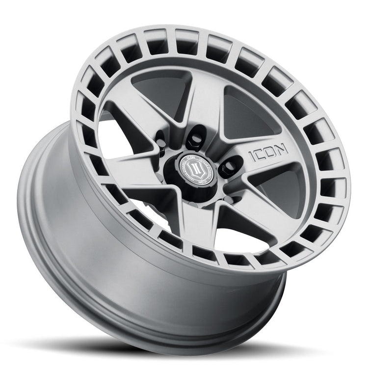 ICON Alloys Raider, Titanium, 17 x 8.5 / 6 x 120, 0mm Offset, 4.75" BS