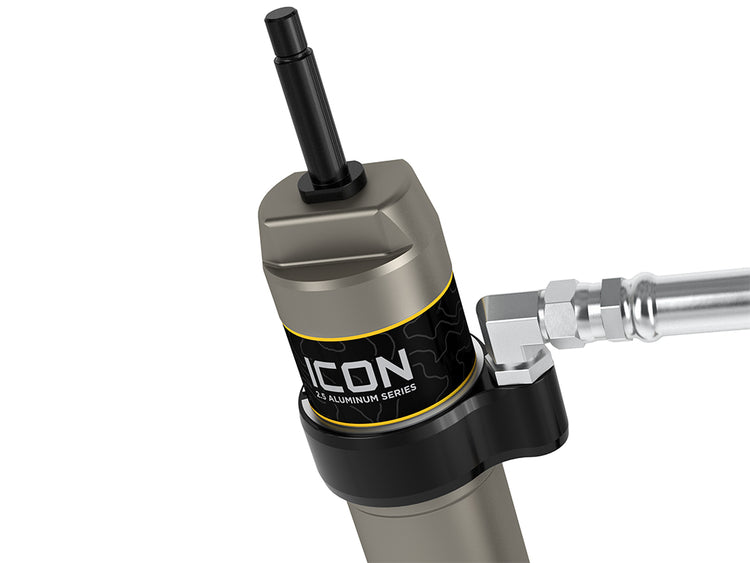 ICON 2005-2023 Toyota Tacoma, 2-4” Lift, Rear, V.S. 2.5 Aluminum Series Shock Absorbers, Remote Reservoir, Pair