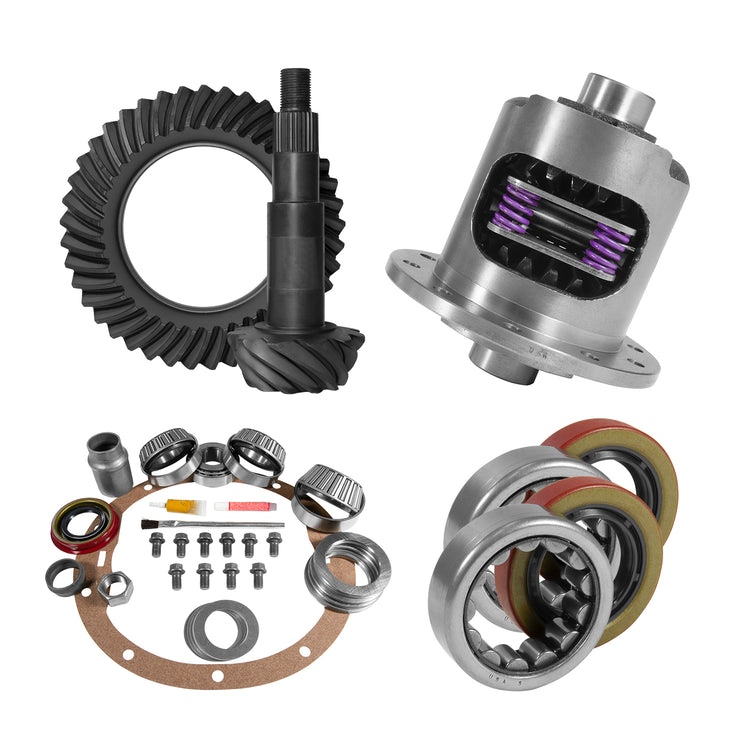 8.2" GM 3.73 Rear Ring & Pinion, Install Kit, 28spl Posi, 2.25" Axle Bearings