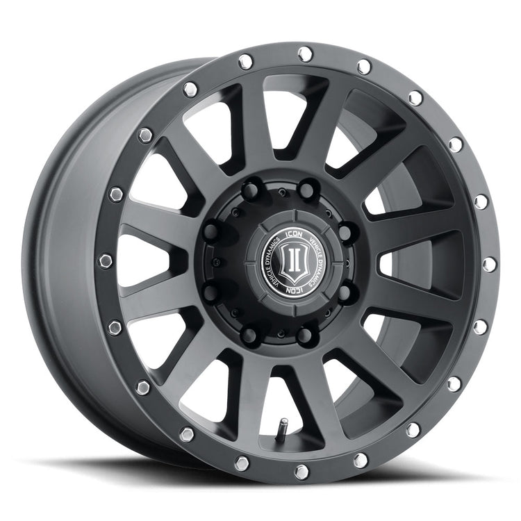 ICON Alloys Compression HD, Satin Black, 18 x 9 / 8 x 180, 12mm Offset, 5.5" Backspace