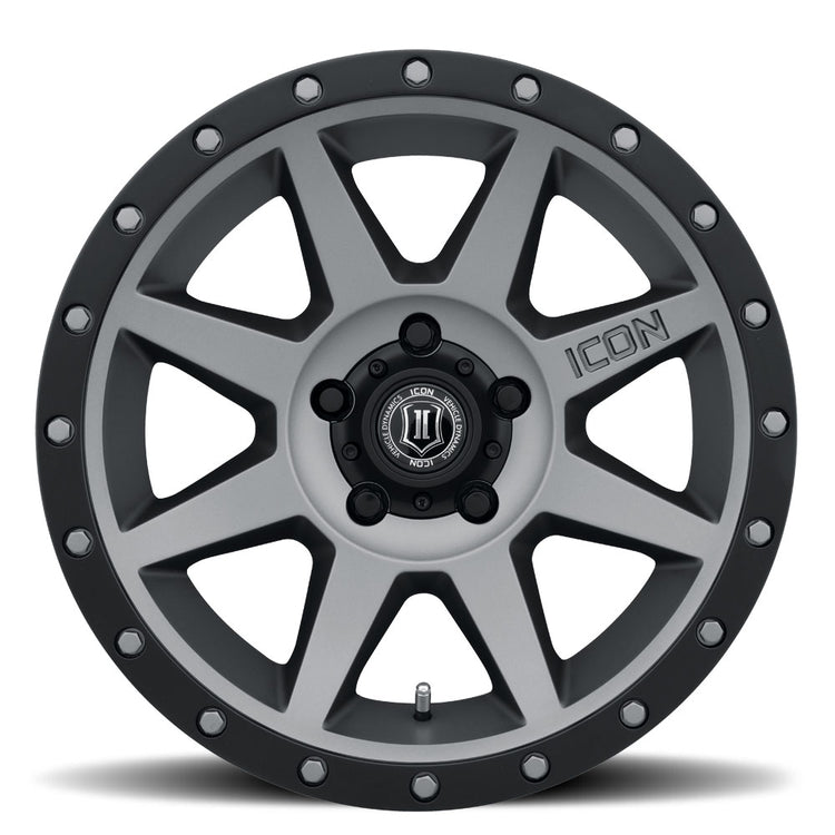 ICON Alloys Rebound, Titanium, 17 x 8.5 / 5 x 4.5, 0mm Offset, 4.75" BS