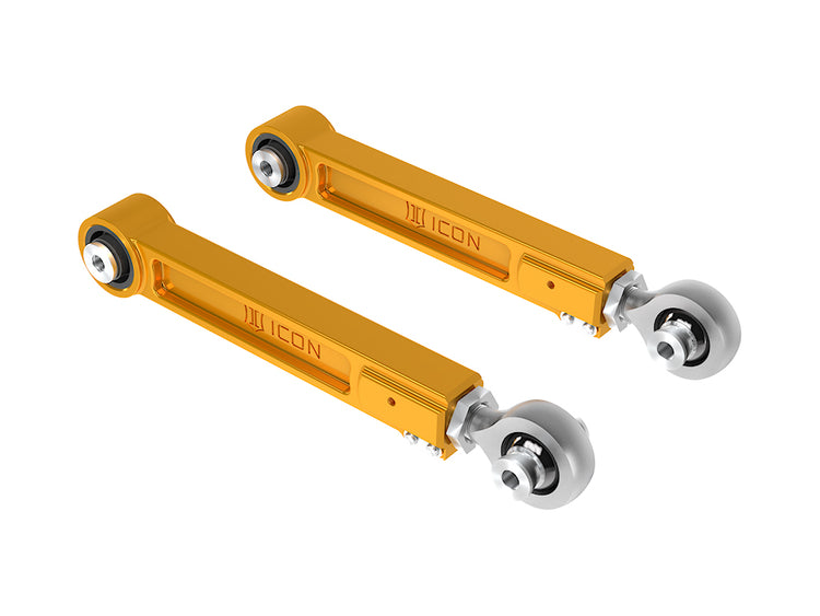 ICON 2022-2026 Toyota Tundra/2023-2025 Toyota Sequoia/2024-2026 Toyota Tacoma/Toyota Land Cruiser 250 Series/Lexus GX550/2025-2026 Toyota 4Runner, Rear, Billet Upper Link Kit, Gold Anodizing