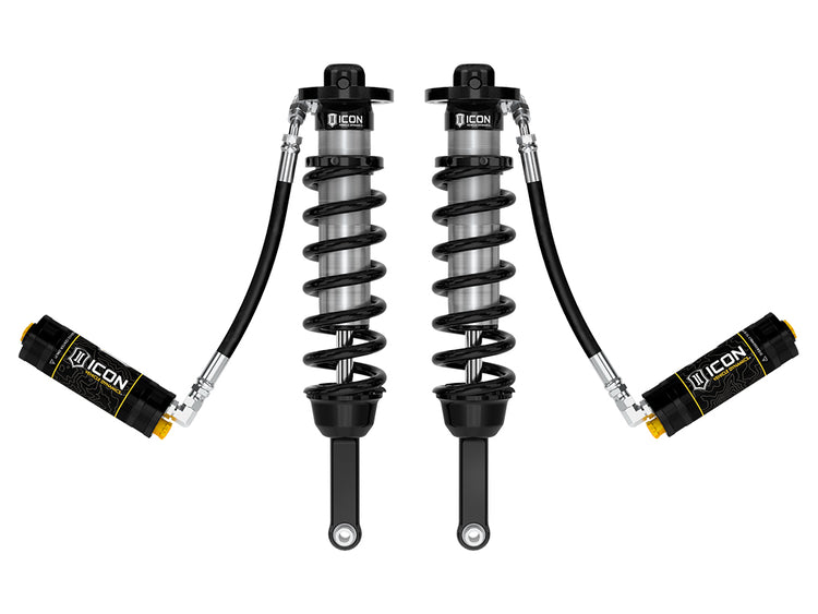 ICON 2005-2023 Toyota Tacoma, 0-3.5"/0-2.75" Lift, Front, V.S. 2.5 Series Coilover Kit, Extended Travel, Remote Reservoir w/ CDCV, 700 lbs/in Coils, Pair