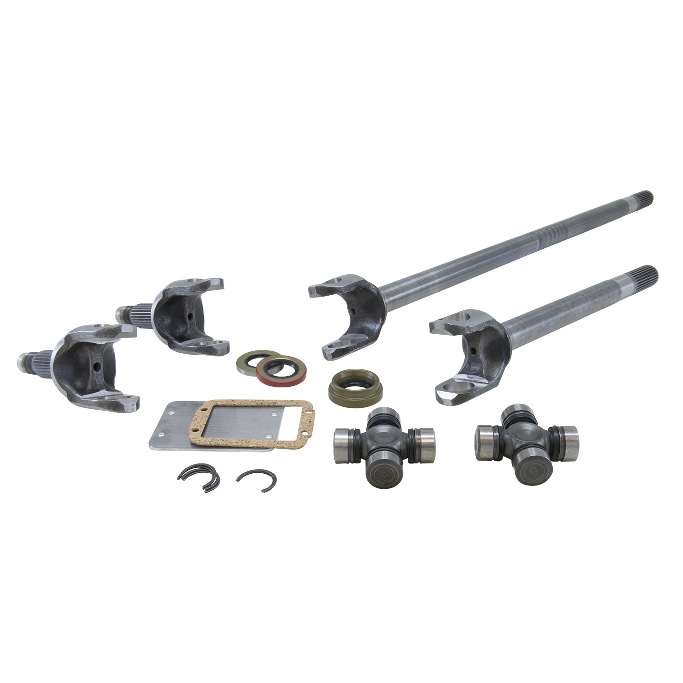 Yukon Chromoly Front Axle & Grizzly Locker Kit, Dana 30, 1310 U-Joints 