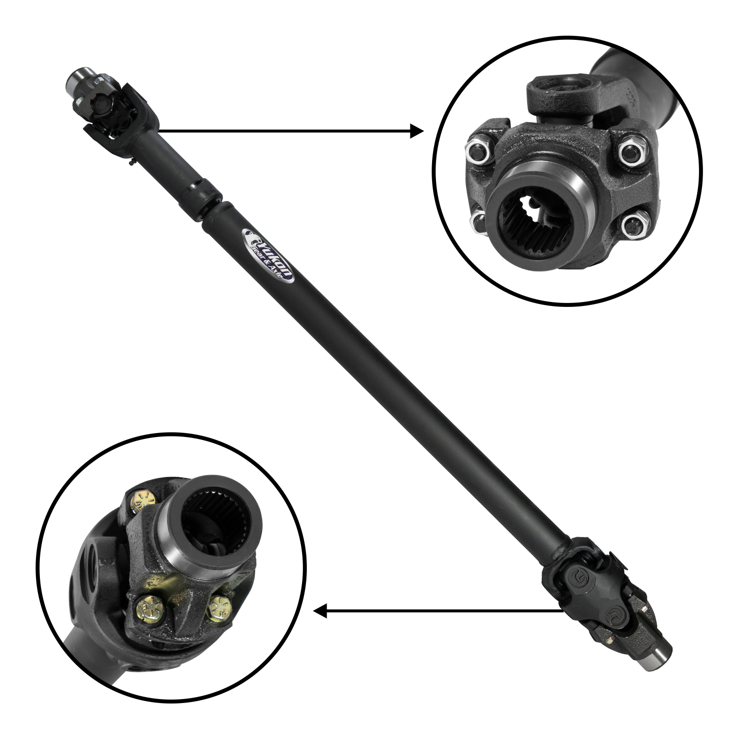 Yukon performance front driveshaft, 2018 Jeep JL Sahara 4 Dr, Auto, Selec-Trac