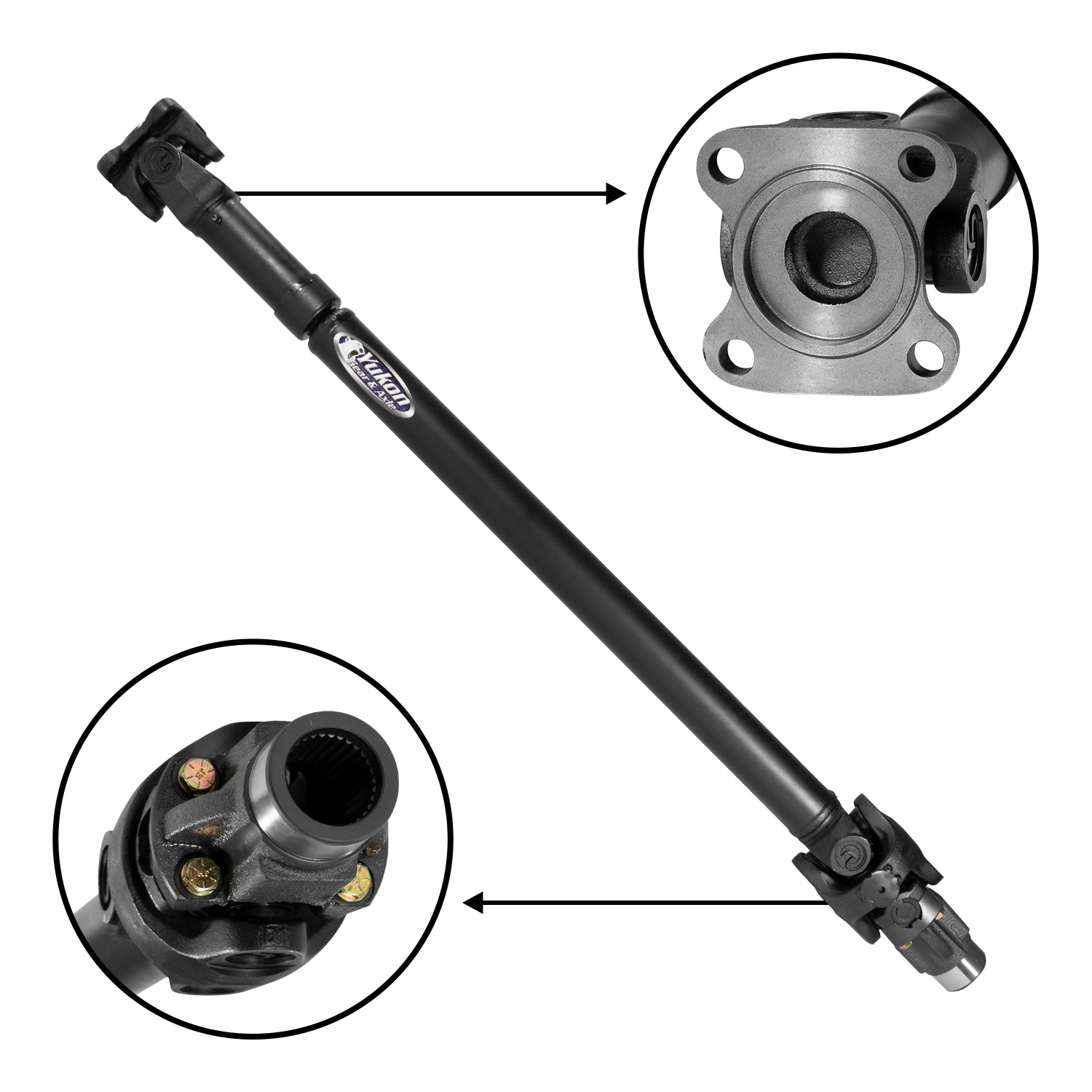 Yukon performance front driveshaft, 2018 Jeep JL Sahara 4 Dr, Auto, Selec-Trac