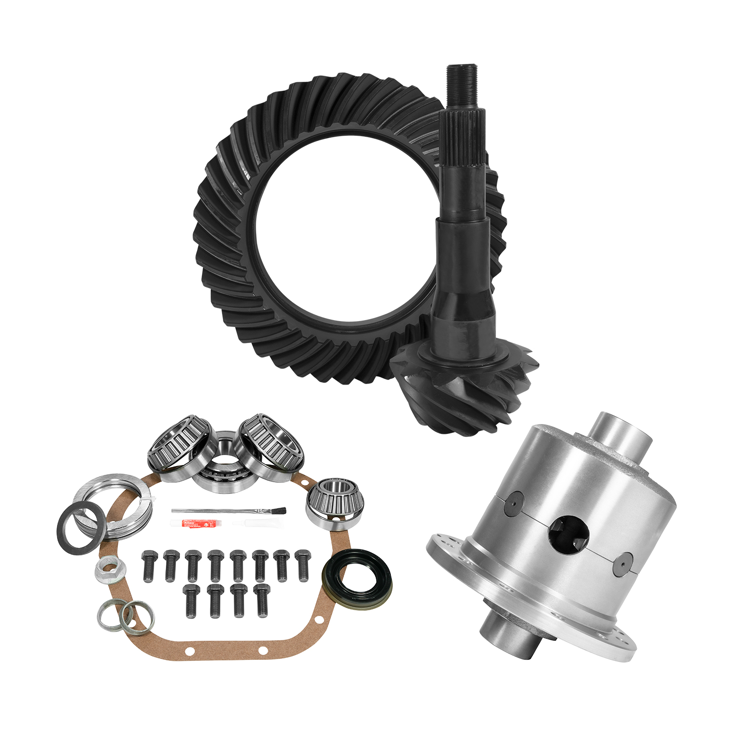 10.5" Ford 4.56 Rear Ring & Pinion, Install Kit, 35 Spline Posi