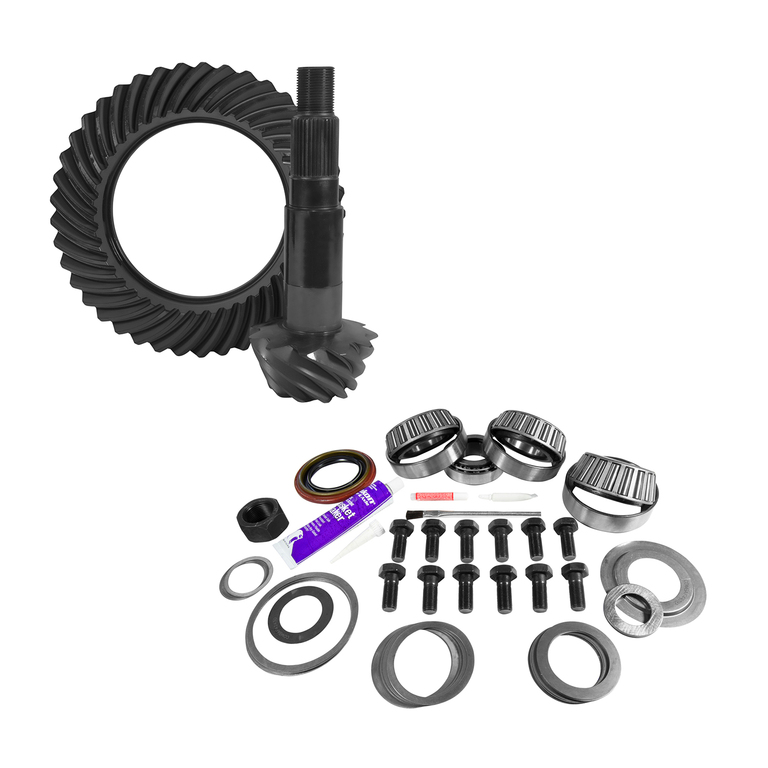 11.25" Dana 80 4.30, Rear Ring & Pinion, Install Kit, 4.125" OD Head Bearing 