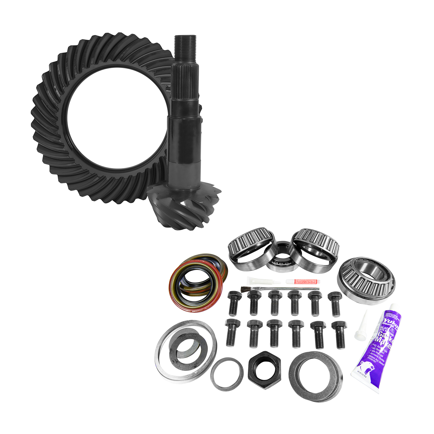 11.25" Dana 80 3.54 Rear Ring & Pinion, Install Kit, 4.375" OD Head Bearing 